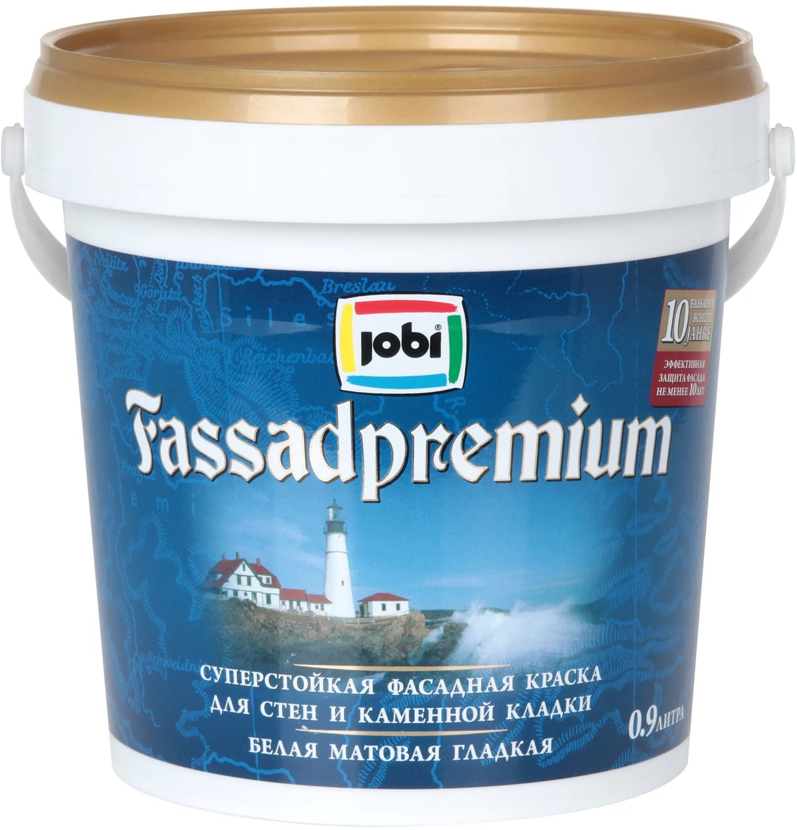 Краска фасадная JOBI FassadPremium база А 0,9 л